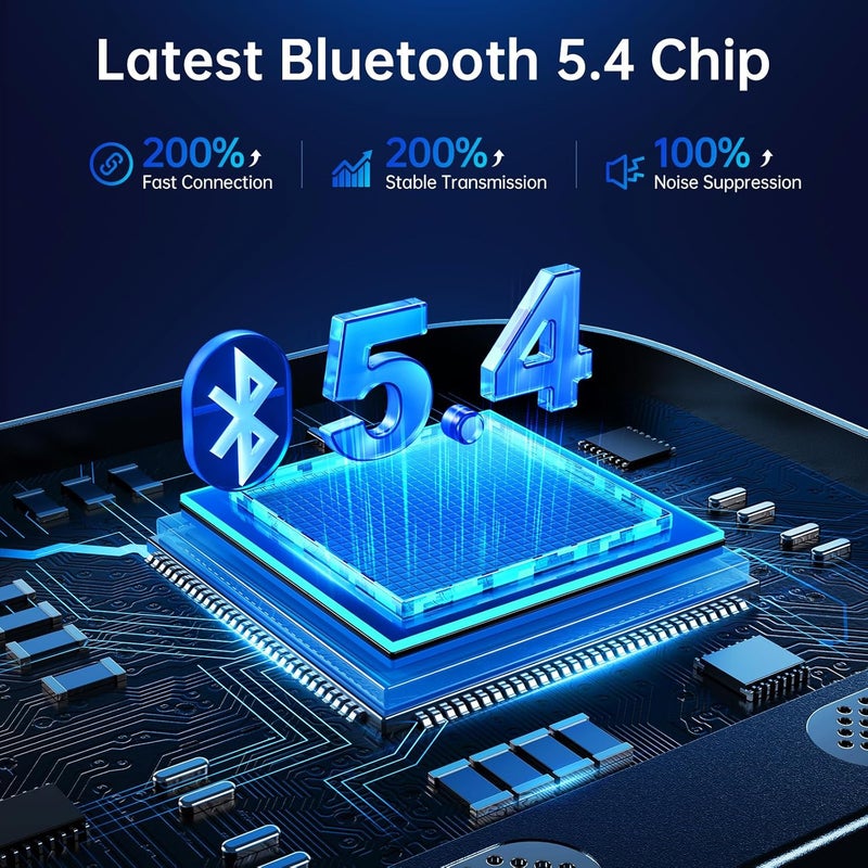 Syncwire Bluetooth 5.4 FM Transmitter Car Adapter 54W (PD 36W & 18W) [Stronger Dual Mics] [Light Switch] [HiFi Bass Sound] [Fast Charging] Wireless Radio Receiver Hands-Free Calling LED Display - Image 3